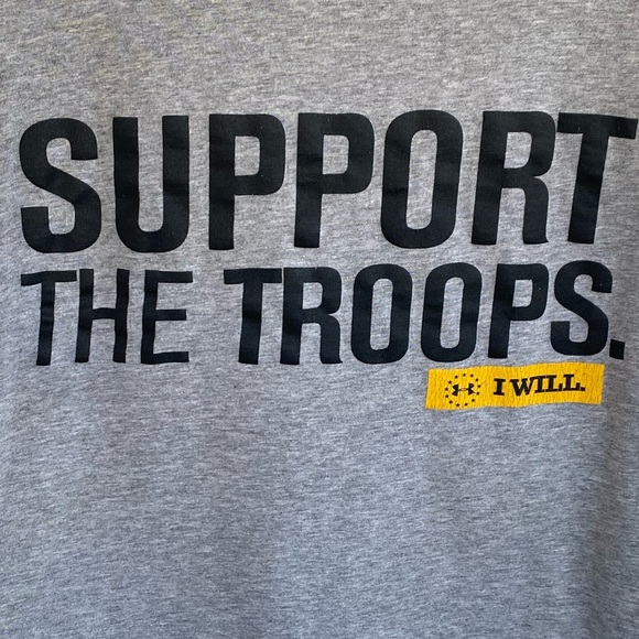 Under Armour Men S Support The Troops Gray Short—Sleeve Graphic T-Shirt - Picture 3 of 3